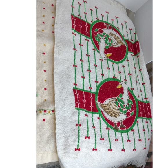 Vintage Towel Art Jay Franco Christmas Kitchen Towels Set of 2 New - Picture 3 of 8